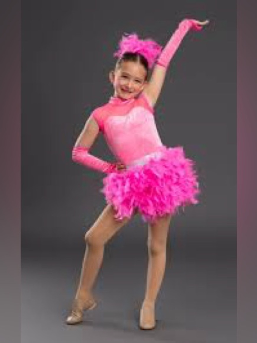 Weissman Hot Pink Feather Tutu Dance Costume 💕
